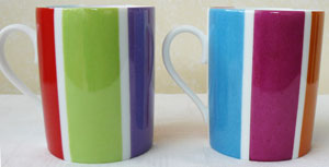 Mugs en porcelaine décorés à la main