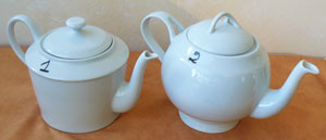Cadeaux pour les amateurs de thé, belles théières en porcelaine de Limoges à personnaliser avec vos motifs et vos couleurs.