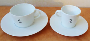 Porcelaine à personnaliser, tasses à thé et à café