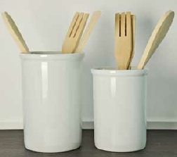 Porcelaine à décorer main, pots à ustensile