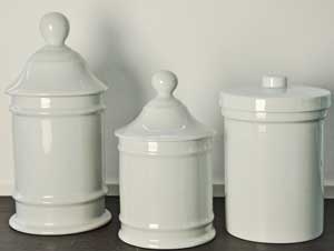 Porcelaine blanche à décorer à la main, pots